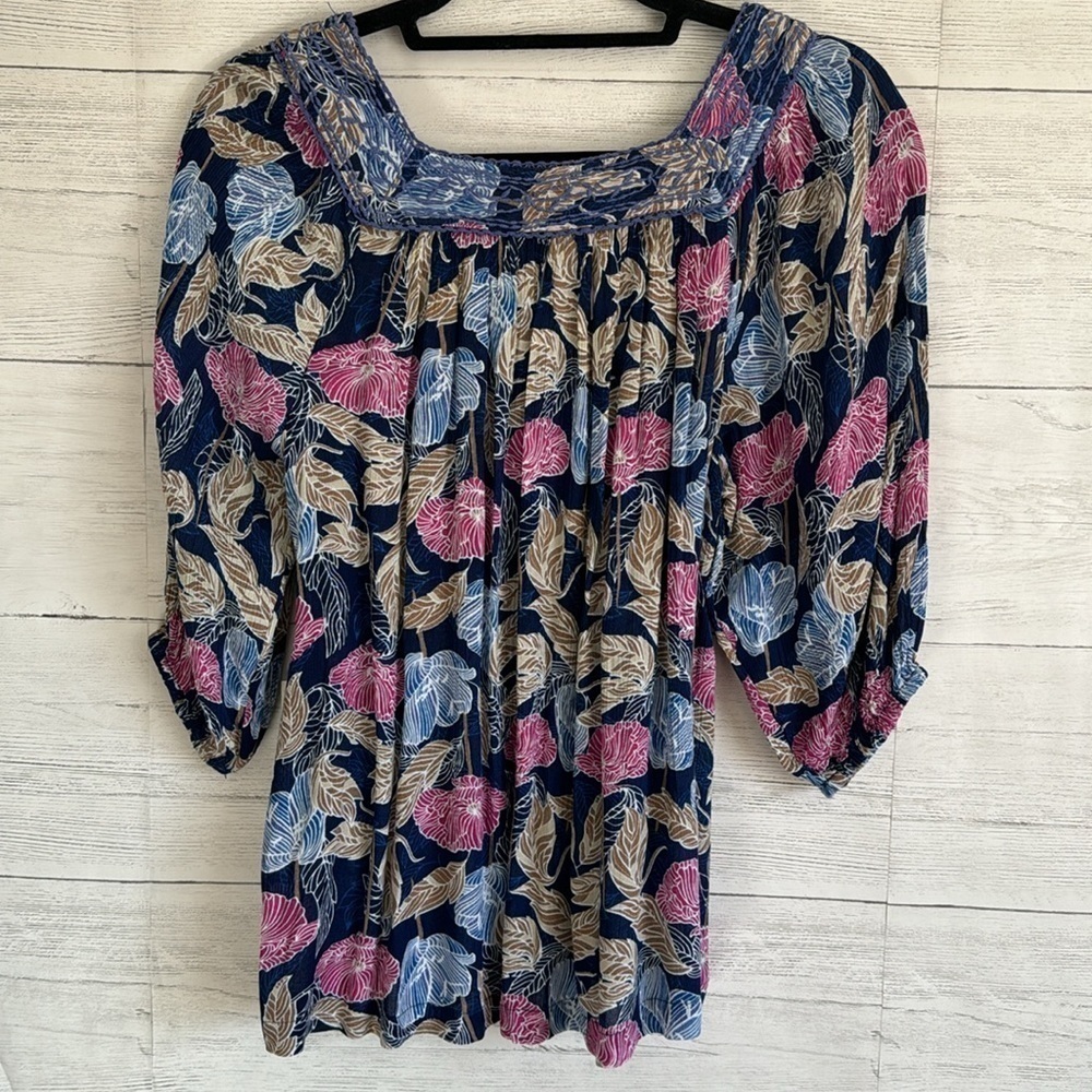 CAFFÉ Marrahesh Square Neck Embroidered Blouse | SIZE S - Picture 5 of 6